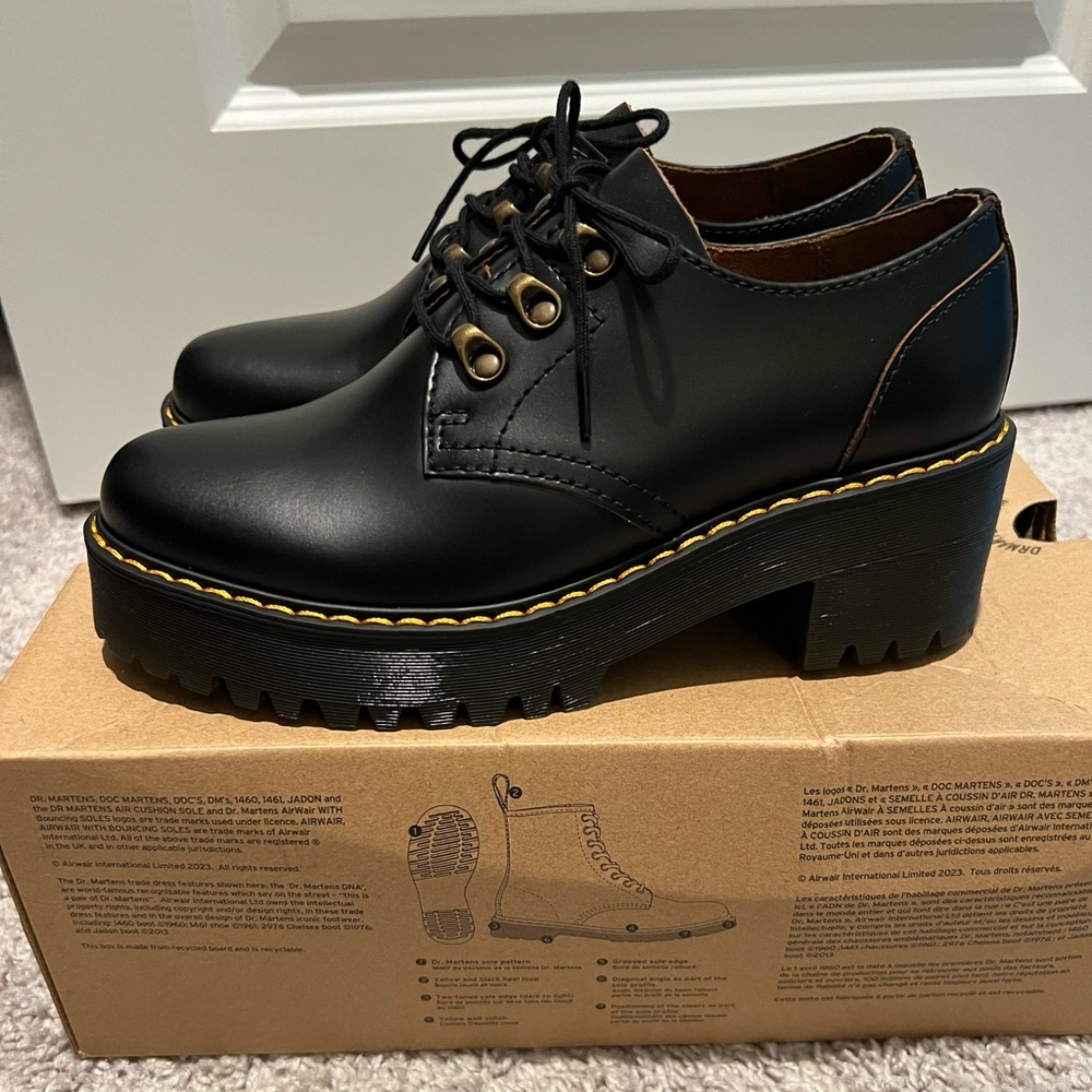 Dr. Martens Black Platform Lace-Up Boots